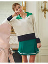 Sleeve color matching collar neck knit MK4SP312 - P_LABEL - BALAAN 8