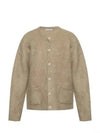 Wool Mohair Cardigan Dark Beige - ACNE STUDIOS - BALAAN 2