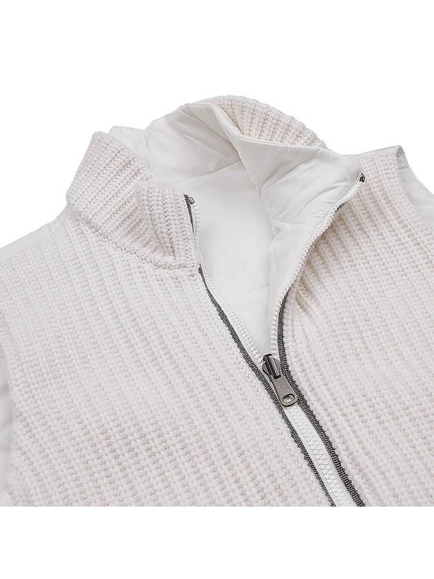 WoMen's Reversible High Neck Zip-Up Vest White - BRUNELLO CUCINELLI - BALAAN 11