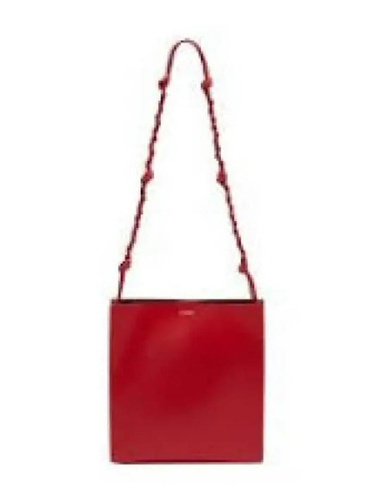 Tangle Logo Large Calfskin Leather Cross Bag Red - JIL SANDER - BALAAN 1