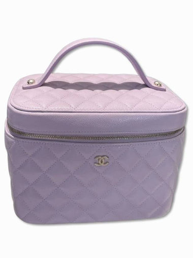 Classic Cosmetic Vanity Pouch Light Purple Caviar AP2573 - CHANEL - BALAAN 1