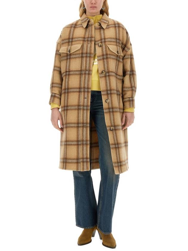 Pontizia Check Midi Coat MA0248FAB1D06I - ISABEL MARANT - BALAAN 3