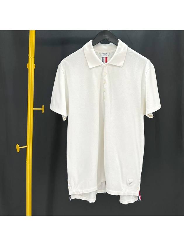 Baeksamseon short sleeve collar t shirt white size 5 - THOM BROWNE - BALAAN 2