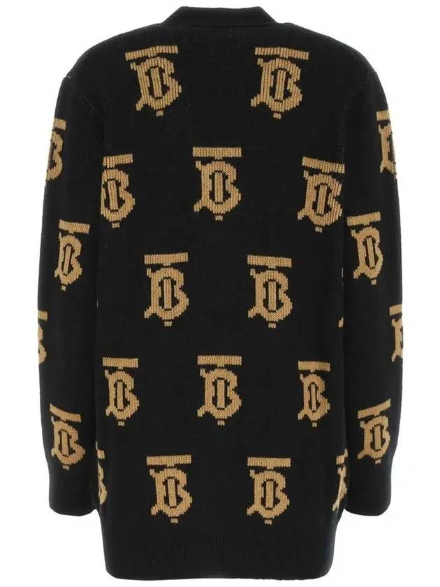 Monogram Motif Jacquard Wool Cardigan Black - BURBERRY - BALAAN 4