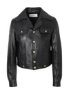 Leather Blouson Jacket Black - CELINE - BALAAN 2