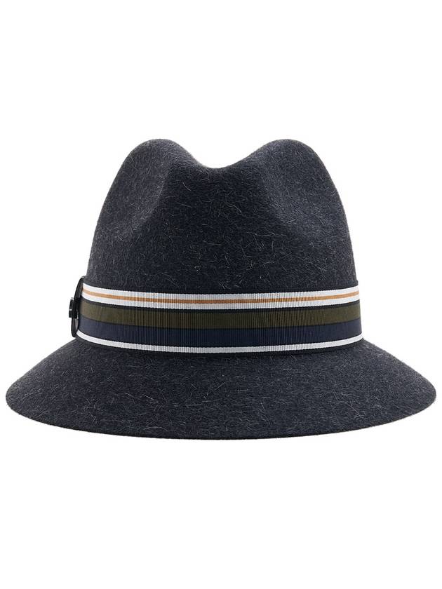 Striped Banding Fedora Dark Grey - LORO PIANA - BALAAN 3