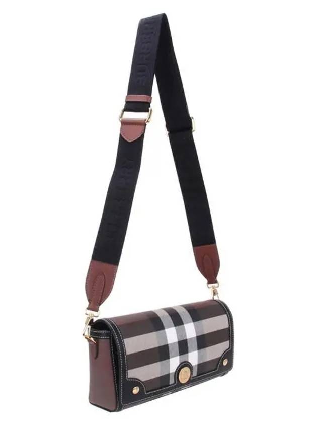 Note Leather Cross Bag Brown - BURBERRY - BALAAN 3