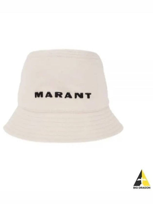 Embroidered Logo Bucket Hat Ecru - ISABEL MARANT - BALAAN 2