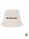 Embroidered Logo Bucket Hat Ecru Black - ISABEL MARANT - BALAAN 2