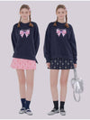 MET ribbon present sweatshirt miniskirt set navy - METAPHER - BALAAN 2