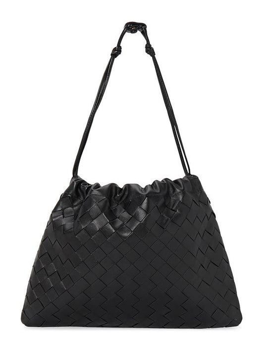 Intrecciato Medium Calfskin Bucket Bag Black - BOTTEGA VENETA - BALAAN 2