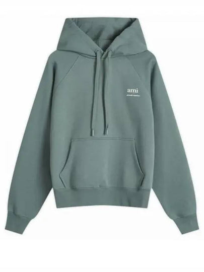 Logo Print Hoodie Green - AMI - BALAAN 2