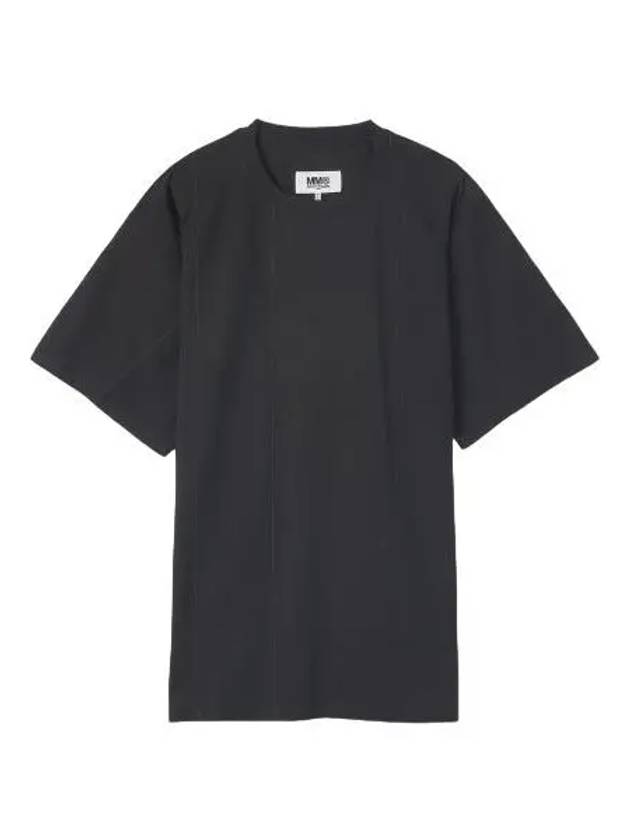 MM6 Cotton Short Sleeve T Shirt Black Tee - MAISON MARGIELA - BALAAN 1