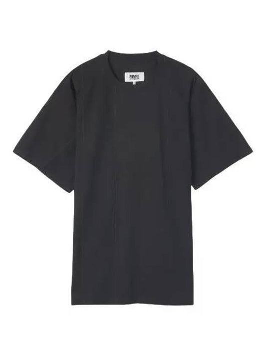 MM6 Cotton Short Sleeve T Shirt Black Tee - MAISON MARGIELA - BALAAN 1