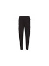 Stretch Cotton Tela Paracadute Cargo Straight Pants Black - STONE ISLAND - BALAAN 1