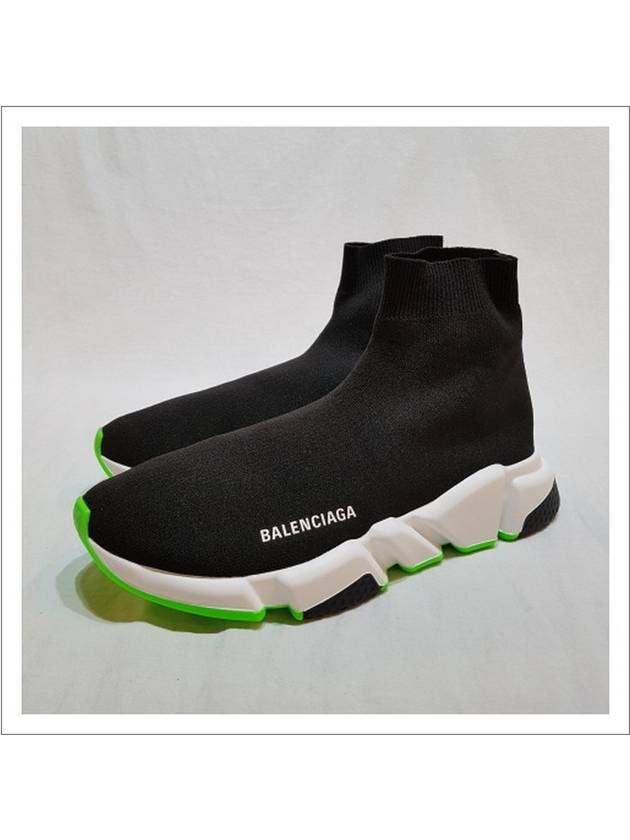 Speed ​​Runner High Top Sneakers Green Black - BALENCIAGA - BALAAN 2