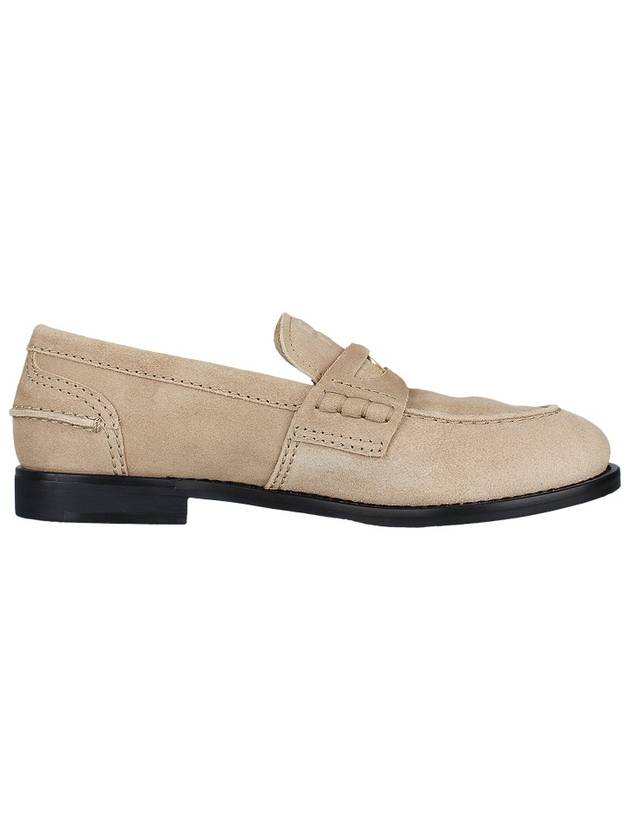 Suede Penny Loafer Ecru - MIU MIU - BALAAN 5