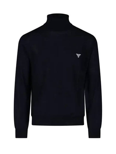 Superfine Wool Turtleneck Navy - PRADA - BALAAN 2