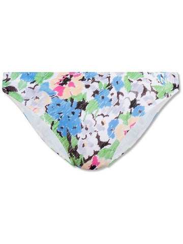 Women's Floral Pattern Bikini Bottoms - GANNI - BALAAN 1