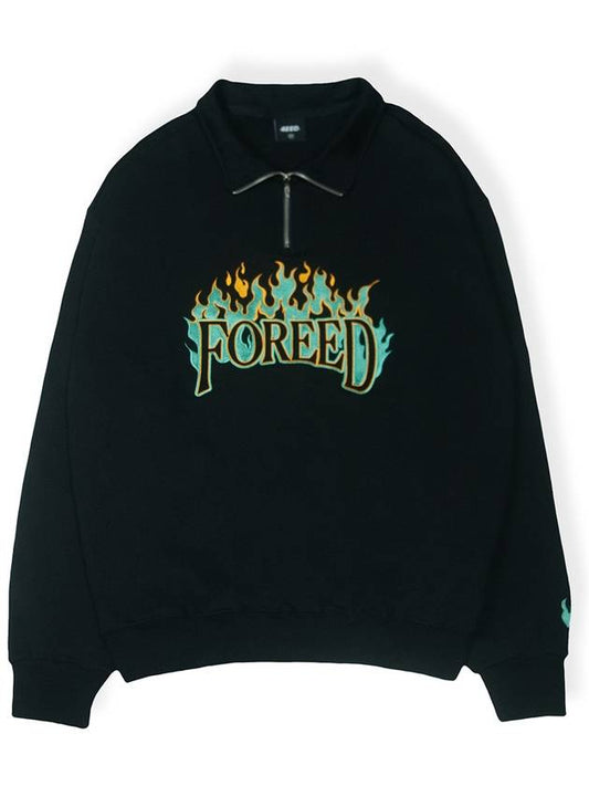 Overfit Flame Half Zip-up Black - FOREEDCLUB - BALAAN 2