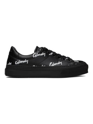 City Sports Leather Low Top Sneakers Black - GIVENCHY - BALAAN 1