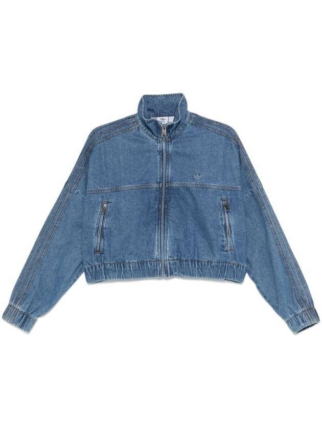 Premium Essential Track Denim Jacket Light Blue - ADIDAS - BALAAN 1