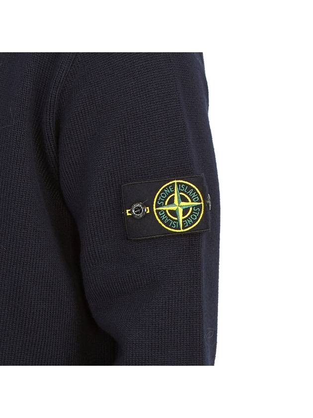 Wappen Patch Loose Fit Cotton Turtleneck Navy - STONE ISLAND - BALAAN 9