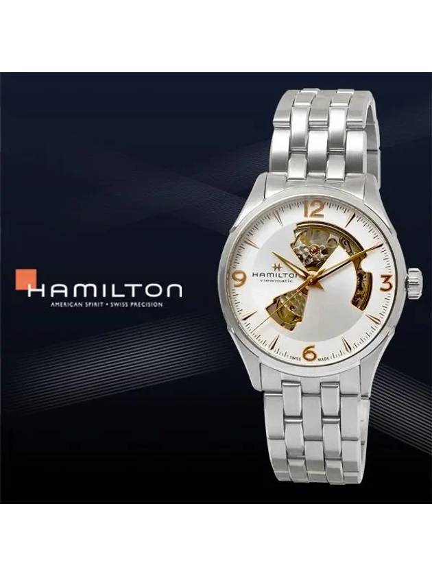 Jazzmaster Open Heart Metal 42MM Watch Silver - HAMILTON - BALAAN 2