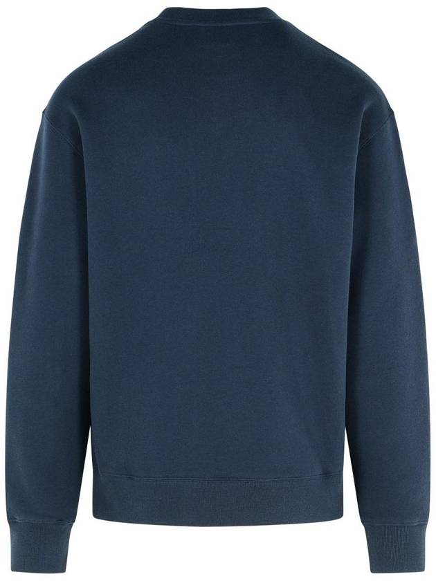 Handwriting Striped Comfort Sweatshirt Navy - MAISON KITSUNE - BALAAN 4