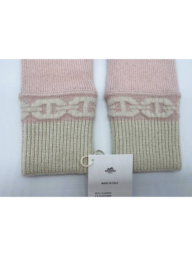 Luvas Heaven Cashmere Gloves Rose Poudre - HERMES - BALAAN 6