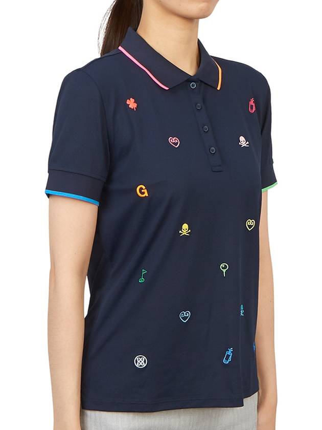 Mini Icon Tech Pique Polo Shirt Twilight - G/FORE - BALAAN 4