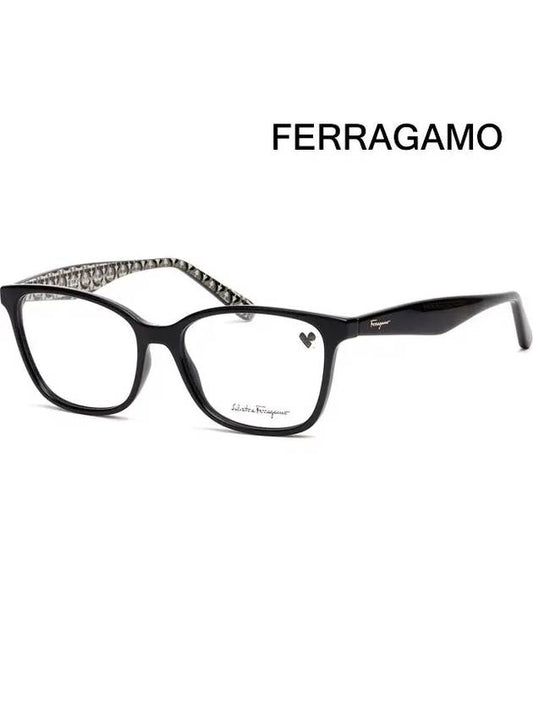 Ferragamo glasses frame SF2918 001 square horn frame - SALVATORE FERRAGAMO - BALAAN 1