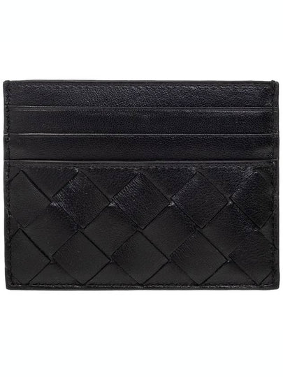 Intrecciato Leather Card Wallet Black - BOTTEGA VENETA - BALAAN 2