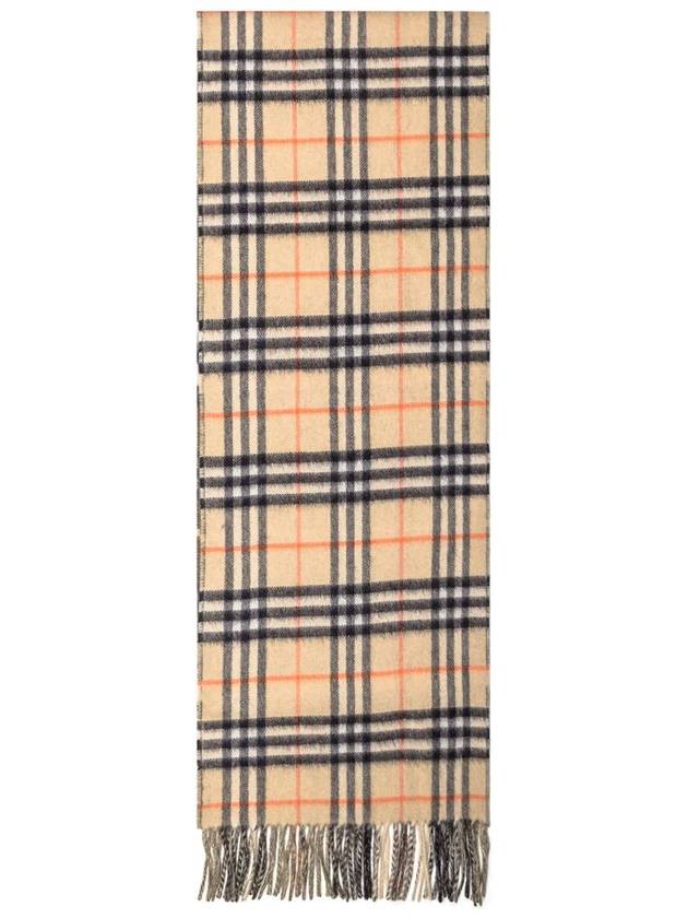 Check Reversible Cashmere Scarf Sand Green - BURBERRY - BALAAN 2