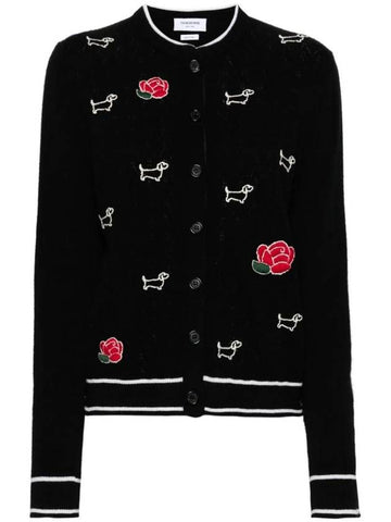 Hector and Rose embroidery wool cardigan FKC604EY1029 - THOM BROWNE - BALAAN 1