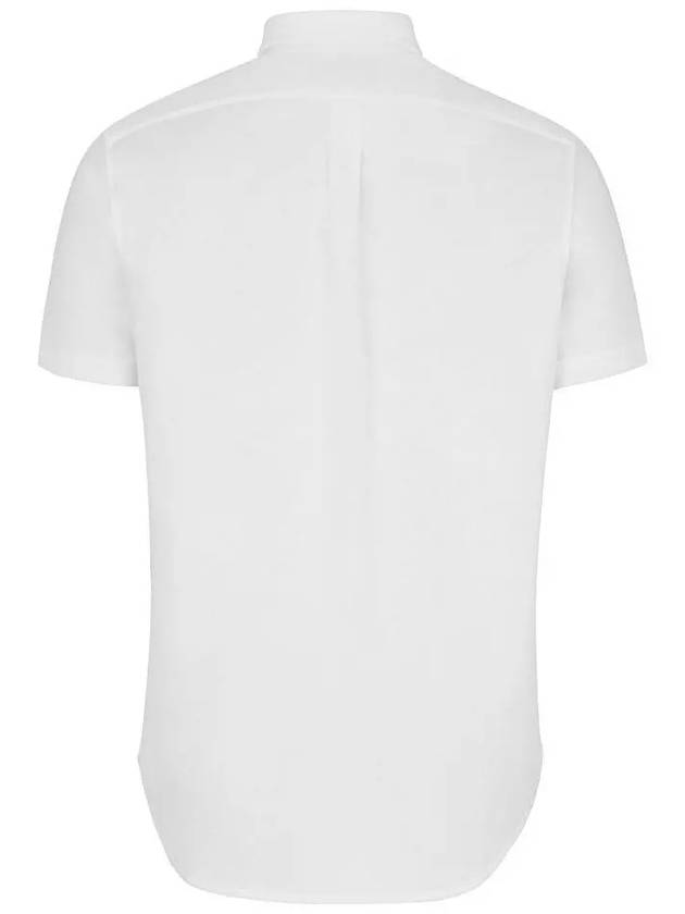 Logo Button Down Short Sleeve Shirt White - POLO RALPH LAUREN - BALAAN 4