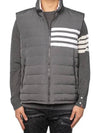 4 Bar Poly Twill Down Vest Grey - THOM BROWNE - BALAAN 3