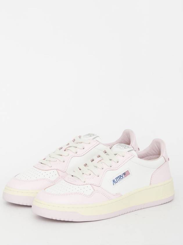 Women's Medalist Bi-Color Low-Top Sneakers White Pink - AUTRY - BALAAN 3