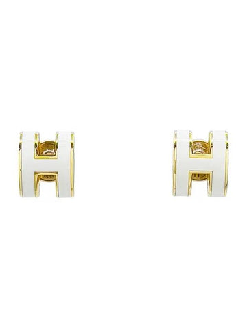 Petit Pop Ache Earrings White Gold 4HA1043 - HERMES - BALAAN 1