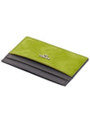 Men's FF Leather Card Wallet Green - FENDI - 5