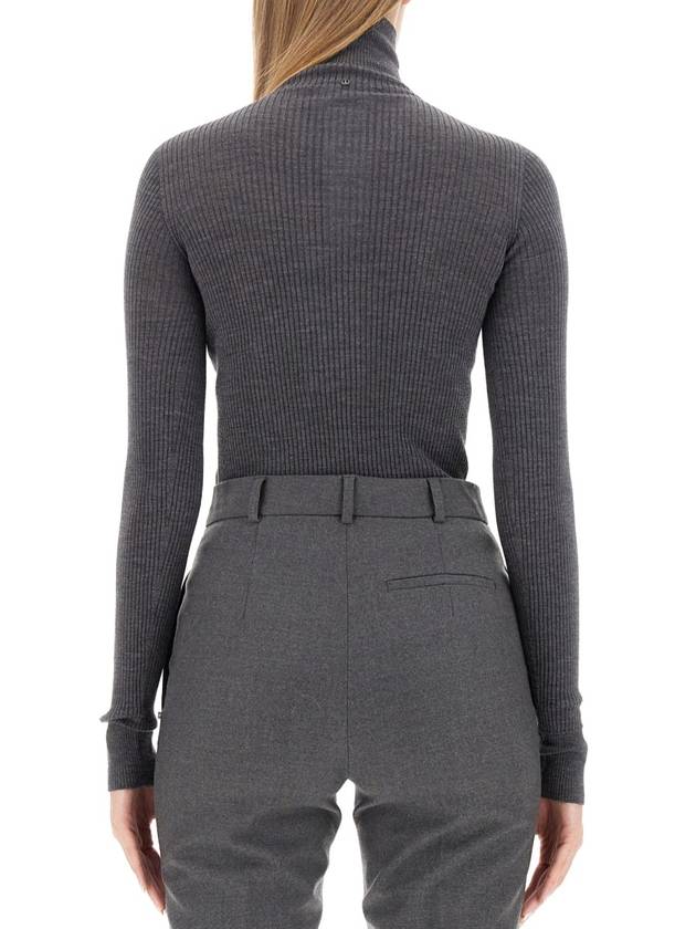 FLAVIA Virgin Wool Turtleneck Gray - MAX MARA SPORTMAX - BALAAN 4