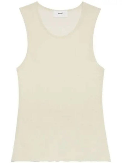 Ride Ribbed Long Tank Sleeveless White - AMI - BALAAN 2