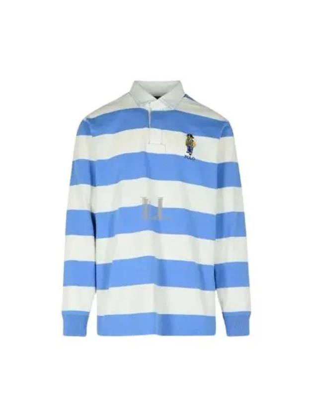 Striped Long Sleeve PK Shirt Blue - POLO RALPH LAUREN - BALAAN 2