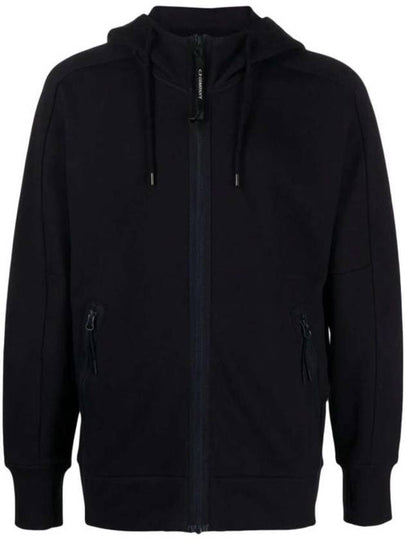 Diagonal Raised Fleece Goggle Hooded Jacket Navy - CP COMPANY - BALAAN 2