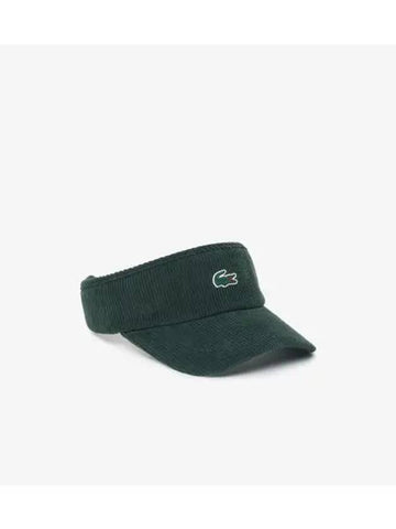 Golf Corduroy Sun Visor Deep Green - LACOSTE - BALAAN 1