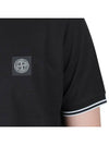 Men's Embroidered Logo Stretch Cotton Polo Shirt Black - STONE ISLAND - BALAAN 7