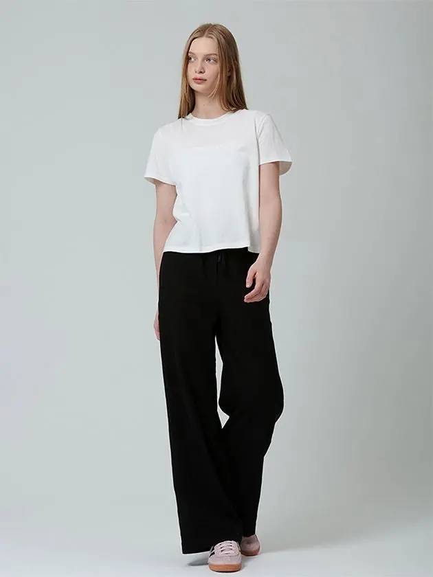 Essential Round Short Sleeve T-Shirt White - PINBLACK - BALAAN 3