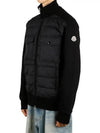 Logo Knit Padded Cardigan Black - MONCLER - BALAAN 2