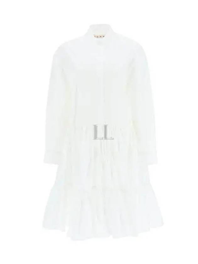 Cotton Poplin Midi Dress White - MARNI - BALAAN 2