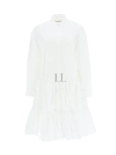 Cotton Poplin Midi Dress White - MARNI - BALAAN 2